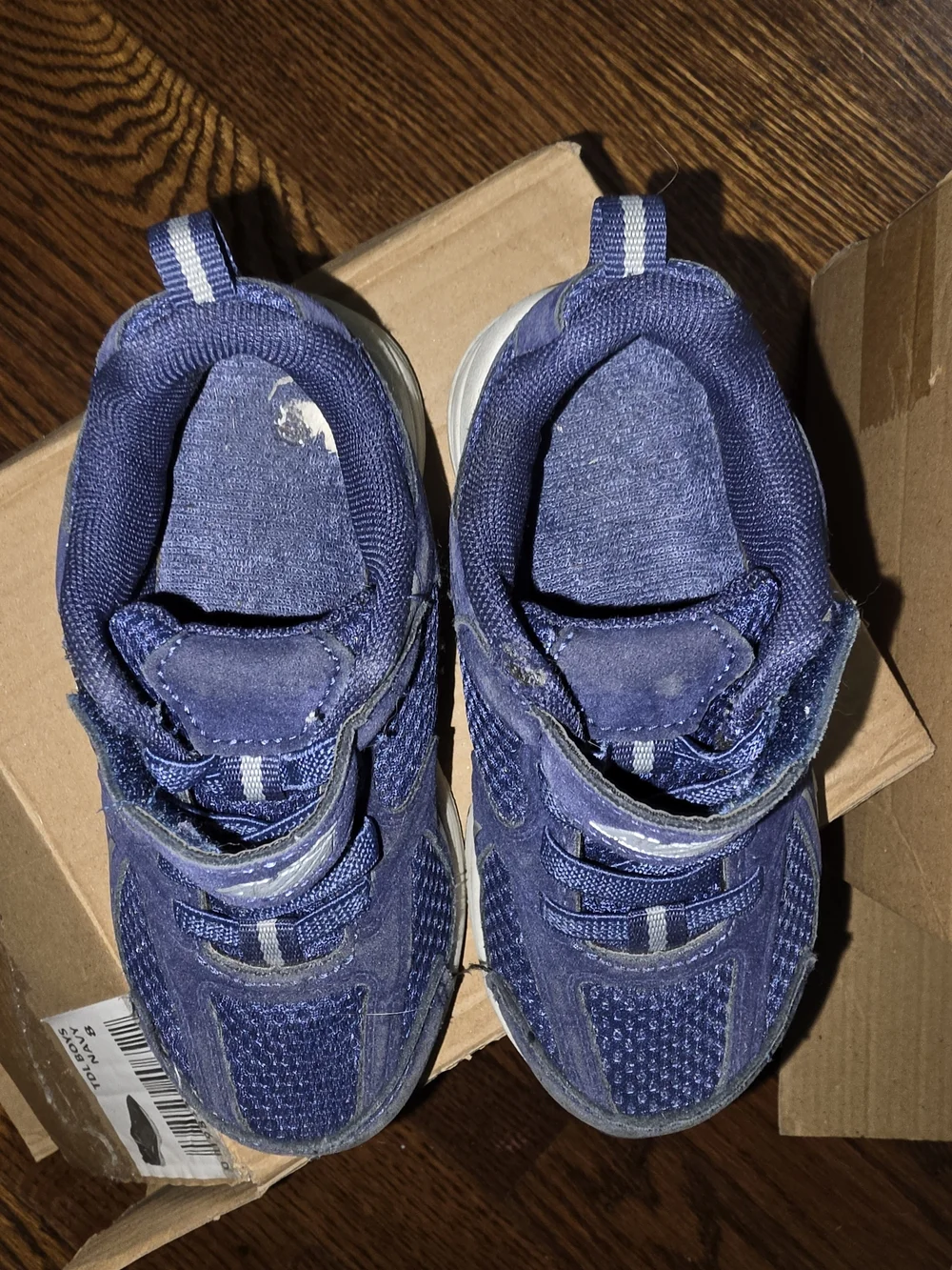 Kids Athletic Sneakers - Navy and Silver